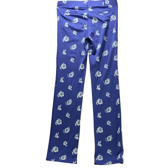 BETABRAND Women's Pants Blue Floral YOGA Activewear Stretch Size L - Long - Picture 6 of 7